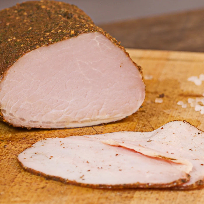 Pastrami de cerdo en corte