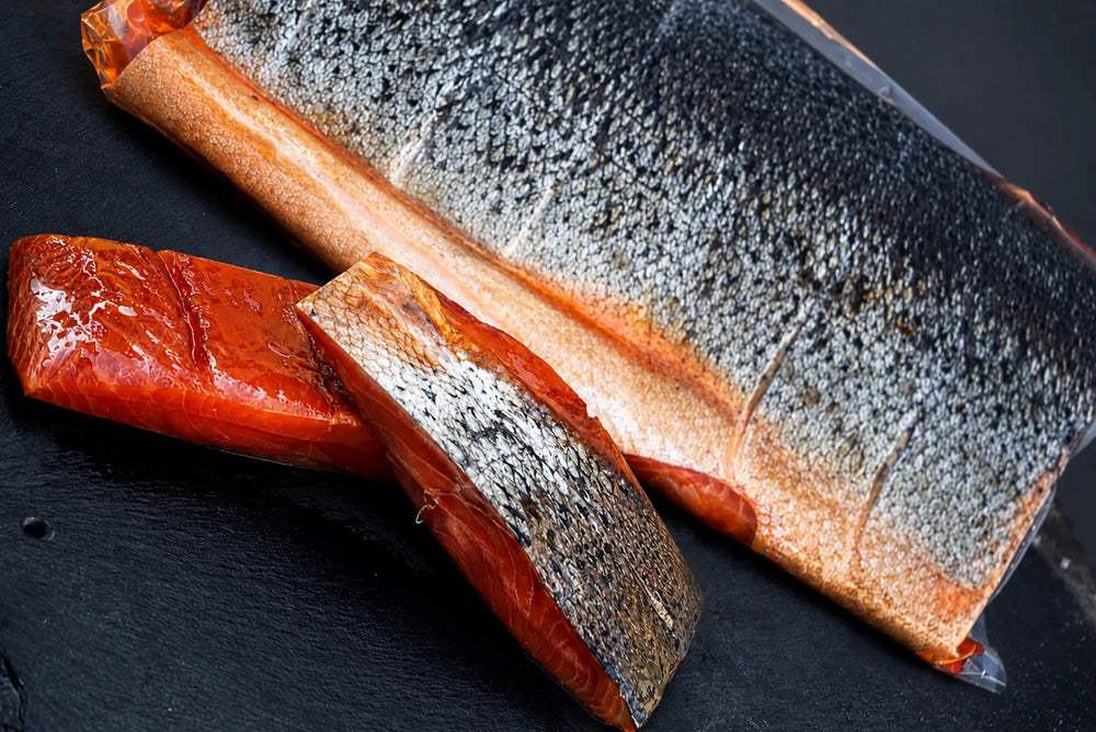 Salmón ahumado en frío en trozo