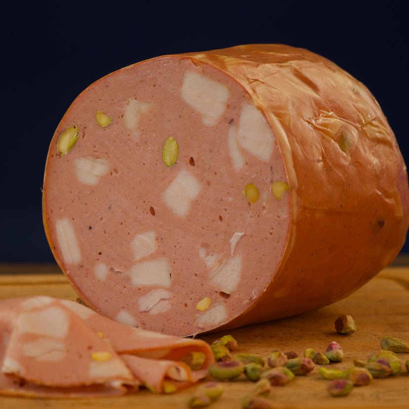 Mortadella Italiana Ahumada con pistacho 200 gr.