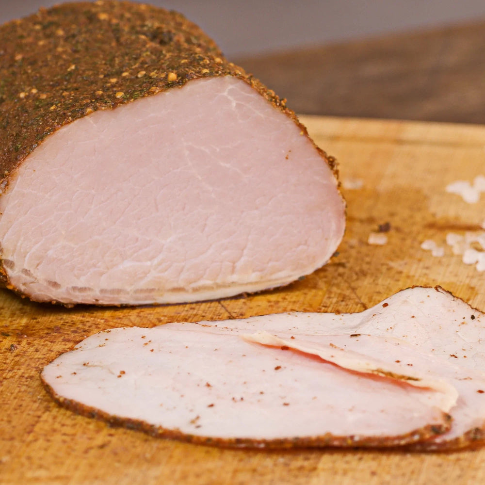 Pastrami de cerdo en corte