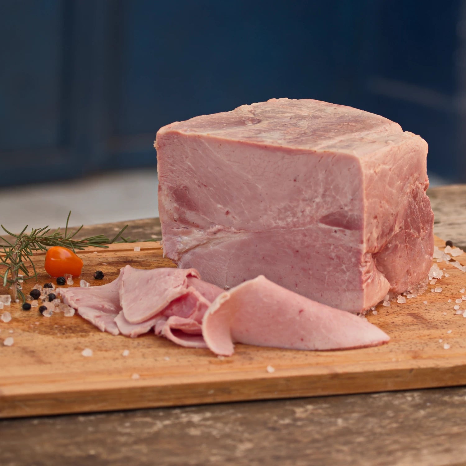 Jamón de pierna cocido en corte